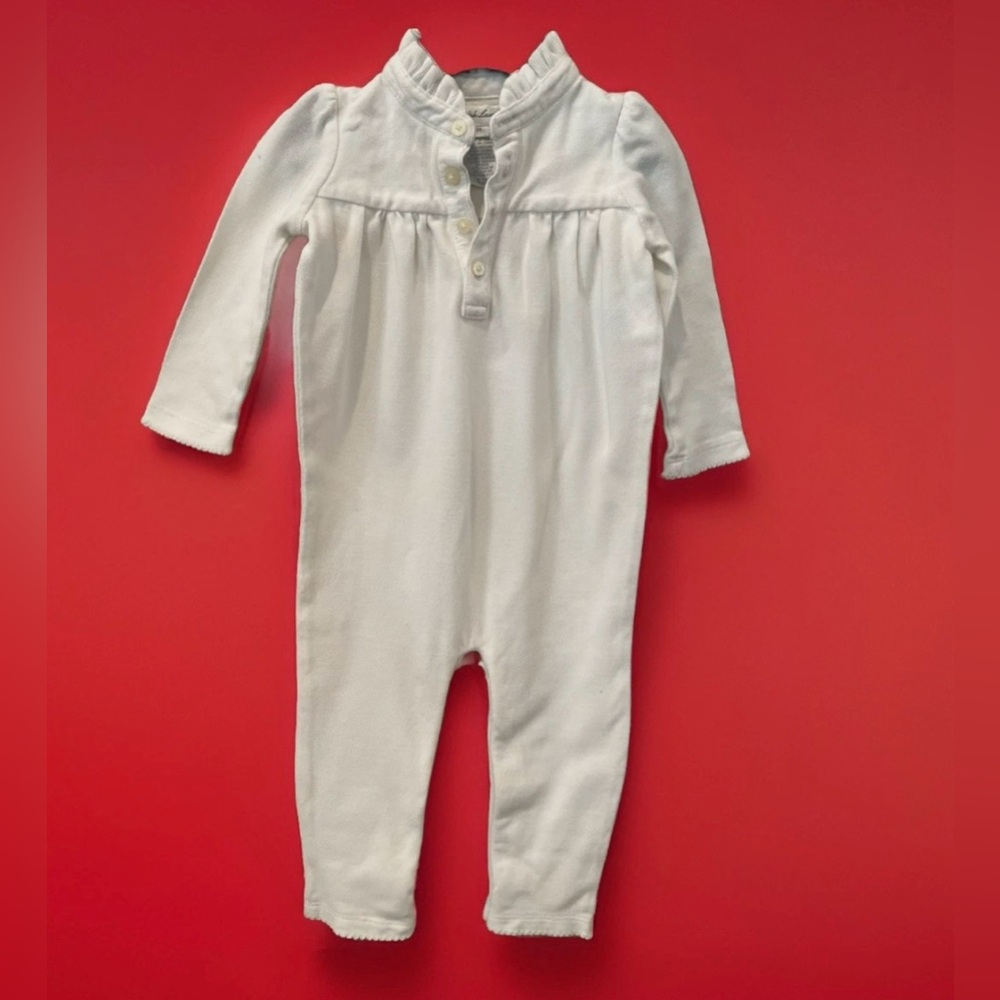 Ralph Lauren Girl Baby Romper White Size 9 Months